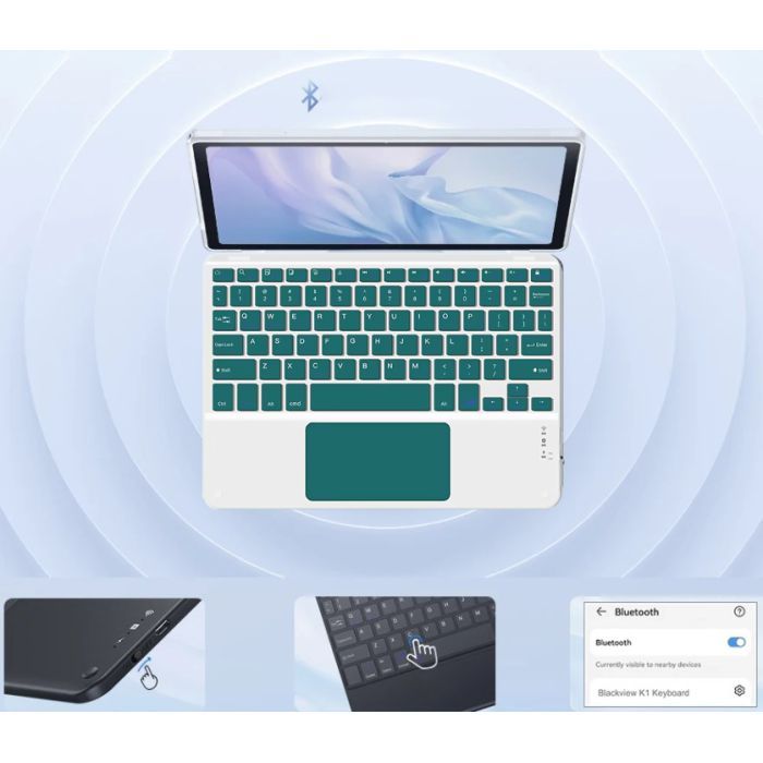 Клавиатура BeCover with TouchPad Bluetooth UA Dark Green (713404) изображение 8