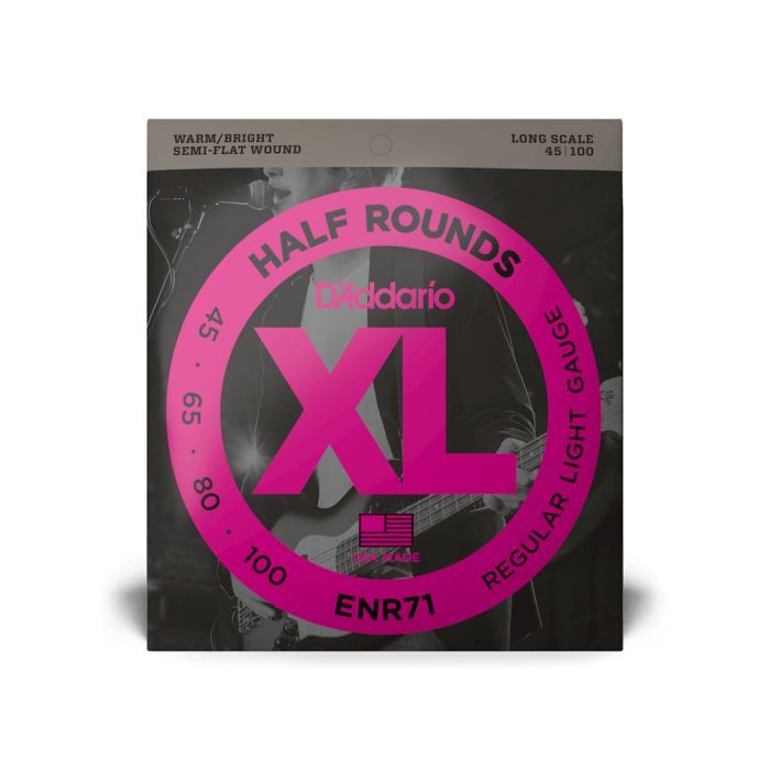 Струни для гітари D'Addario XL Half Rounds Bass Regular Light (45-100) (ENR71)