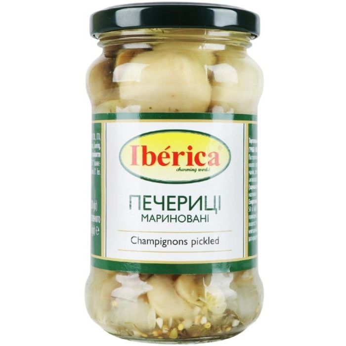 Овочева консервація Iberica Печериці мариновані цілі 314 мл (8436024299427)