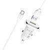 Зарядний пристрій BOROFONE BZ12A USB + cable USB to USB-C 1.0m White (BZ12A/TCW) зображення 4