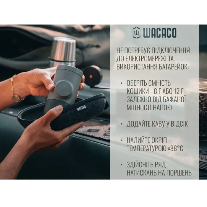 Кофеварка кемпинговая Wacaco Minipresso GR2 (WMINIGR2) изображение 11