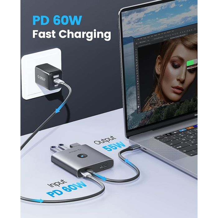 Концентратор Orico USB-C to 5-in-1 Docking Station 5Gbps (CA914227) зображення 3