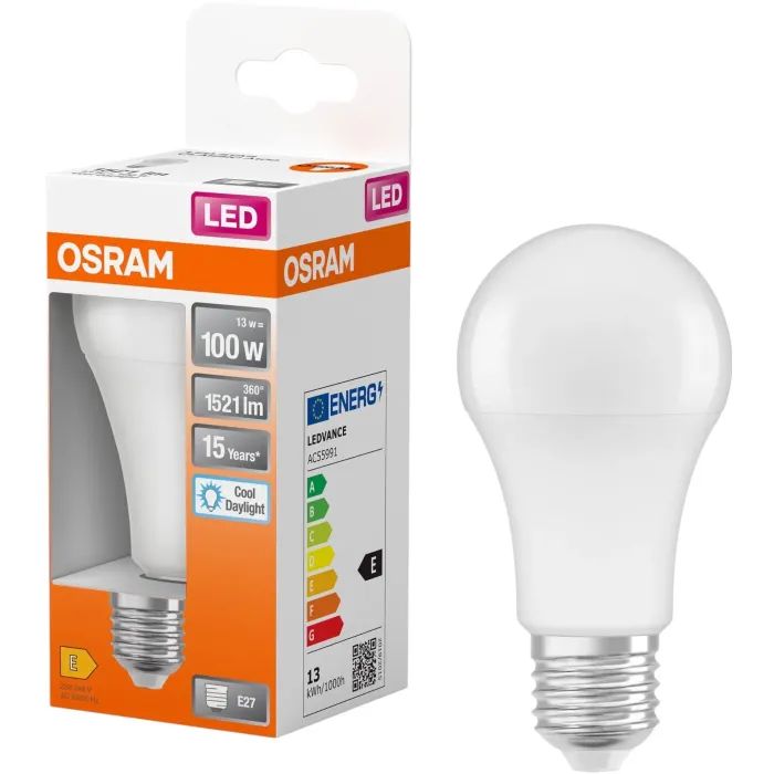 Лампочка Osram CL A100 13W/865 230V FR E27 (4058075304277) изображение 3