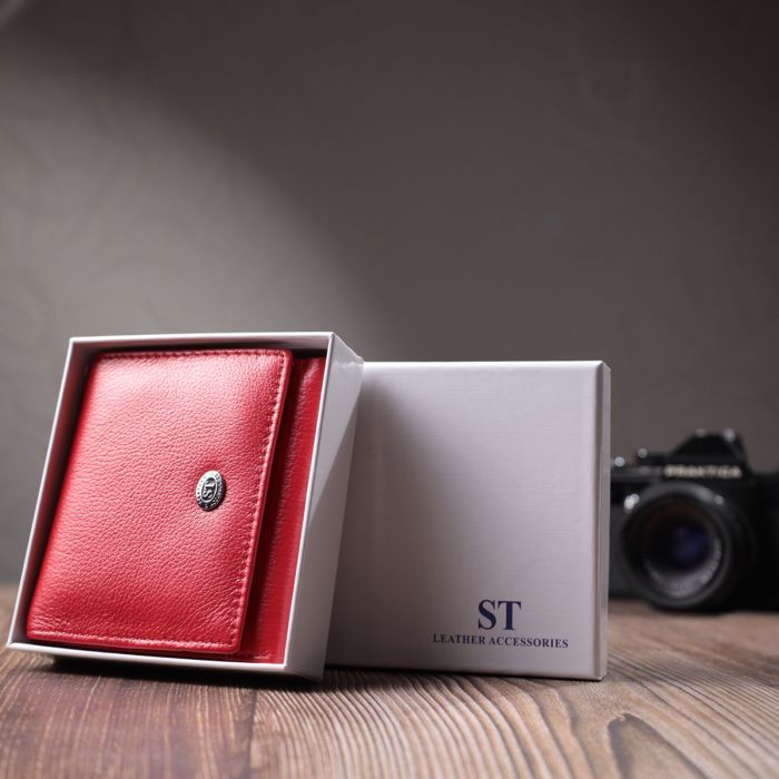Гаманець ST Leather З натуральної шкіри Червоний (22710) зображення 11