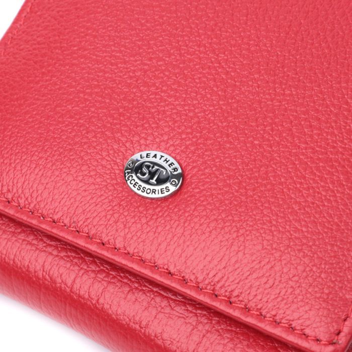 Гаманець ST Leather З натуральної шкіри Червоний (22710) зображення 5