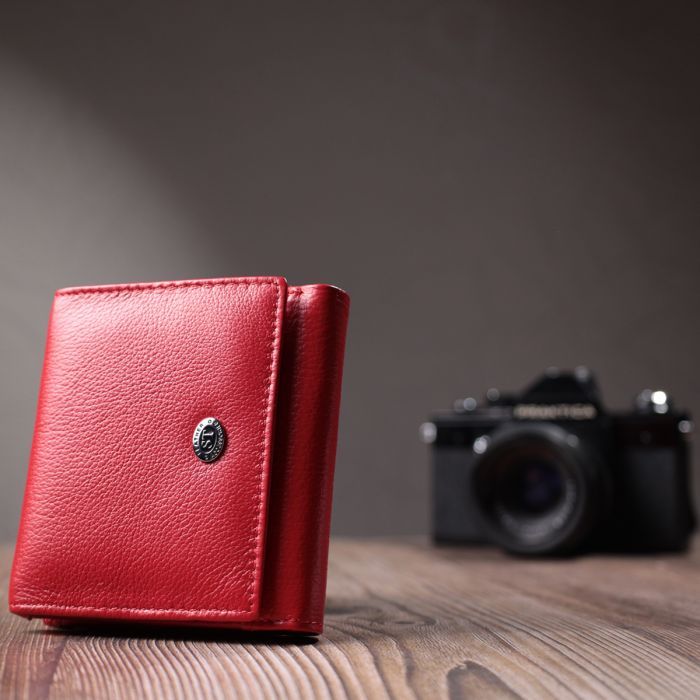 Гаманець ST Leather З натуральної шкіри Червоний (22710) зображення 9