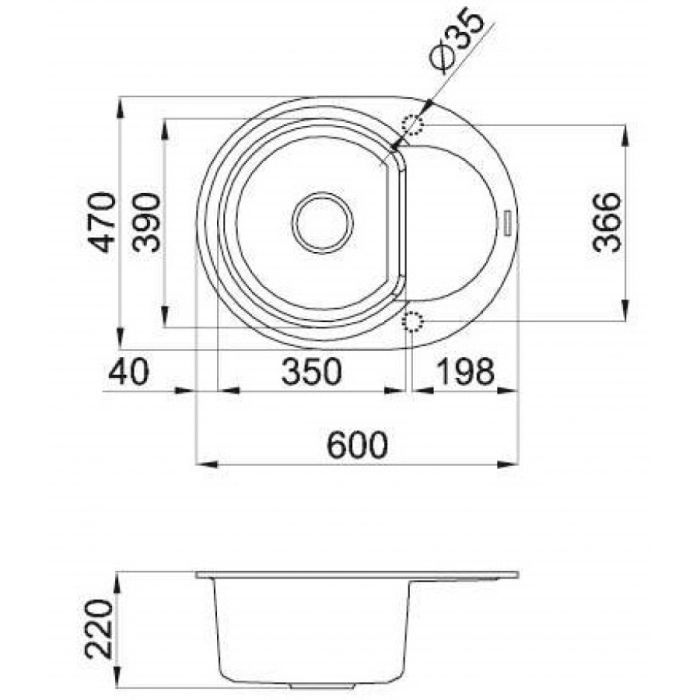Мийка кухонна Elleci EASY ROUND TITANO 68 зображення 2