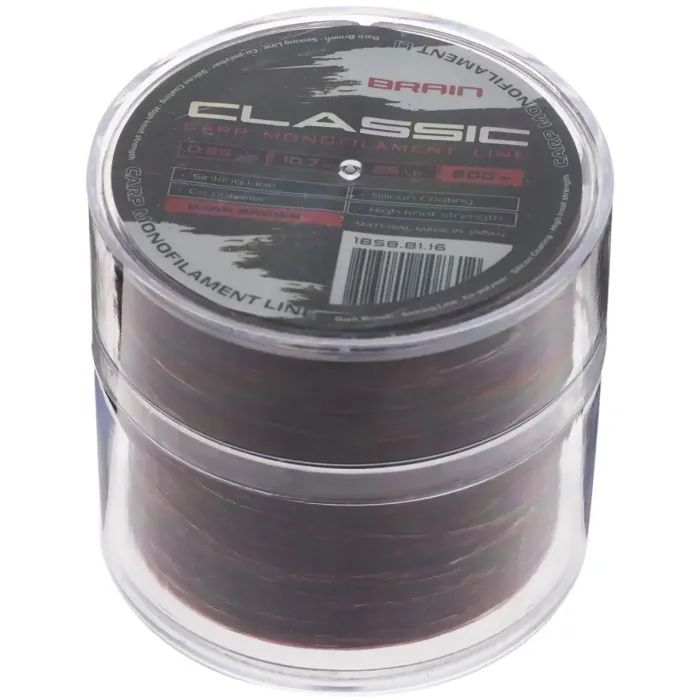 Леска Brain Classic Carp Line (dark brown) 600m 0.30mm 20lb 8.8kg (1858.81.15) изображение 2