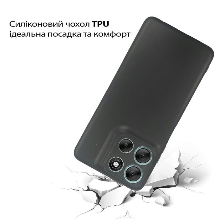 Чохол до мобільного телефона BeCover Silicone Motorola Moto G56 Black (713766) зображення 3