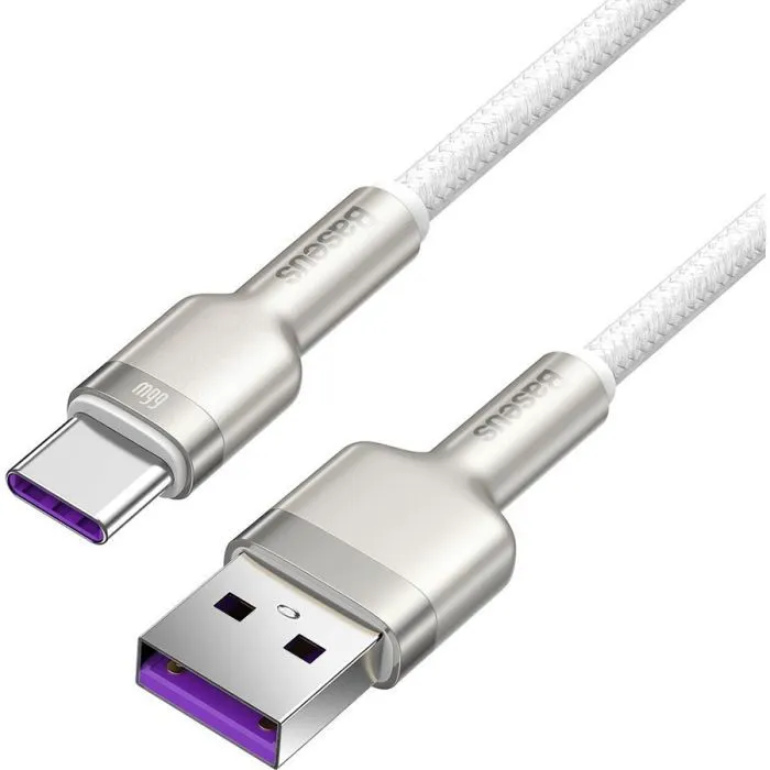 Дата кабель USB to USB-C 1.0m 6A 66W white Baseus (CAKF000102) изображение 2