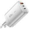 Зарядное устройство Essager 2xUSB-C + 1xUSB 65W GaN white (ECT2CA-MYB02)