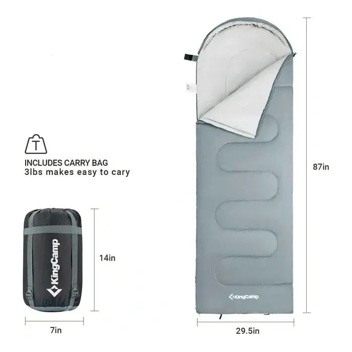 Спальний мішок KingCamp Oasis 250 Blue (KS3121_BLUE_L_01) зображення 6