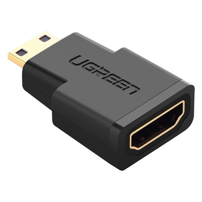 Перехідник Mini HDMI M to HDMI F black Ugreen (20101)