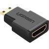 Перехідник Mini HDMI M to HDMI F black Ugreen (20101)