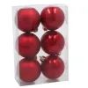 Ялинкова іграшка Chomik пластикові кульки 6 шт, 6 см, червоні (5900779893863_3)