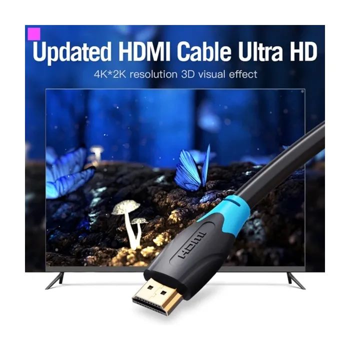 Кабель мультимедийный HDMI M to HDMI M 1.5m black Vention (AACBG) изображение 7