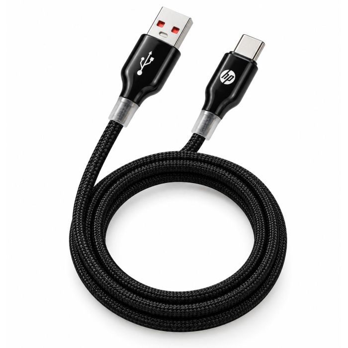 Дата кабель USB 2.0 AM to USB-C 1.0m 3A black HP (HP_DHC-TC111BM-1M) зображення 2