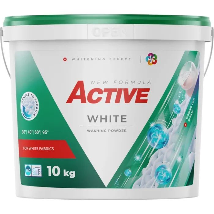 Стиральный порошок Active PR White С ароматом свежести 10 кг + Дозатор (4820196011194)