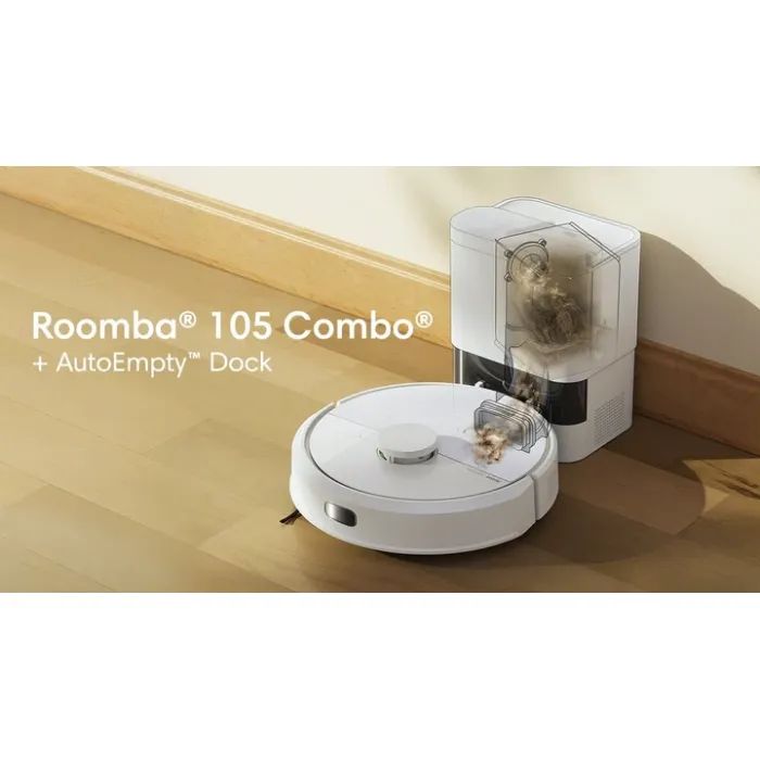 Пылесос iRobot Roomba Combo 105 + AutoEmply dock (White) (y351240) изображение 5