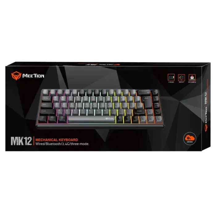 Клавиатура Meetion MK12 Bluetooth/USB Type-C Black (MT-MK12-A-RUA) изображение 3
