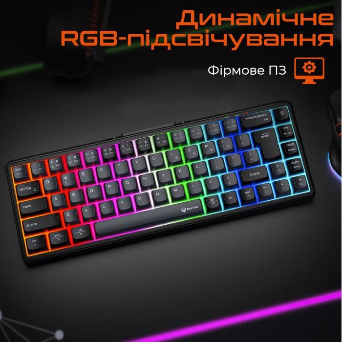 Клавиатура Meetion MK12 Bluetooth/USB Type-C Black (MT-MK12-A-RUA) изображение 5