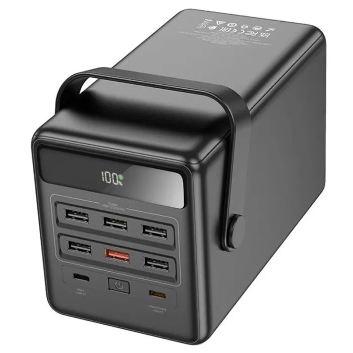 Батарея універсальна HOCO 100000mAh Endure 22.5W PD, QC, LED Lamp, Black (DB03 / 714721) зображення 5
