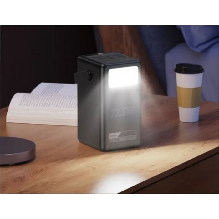 Батарея універсальна HOCO 100000mAh Endure 22.5W PD, QC, LED Lamp, Black (DB03 / 714721) зображення 8
