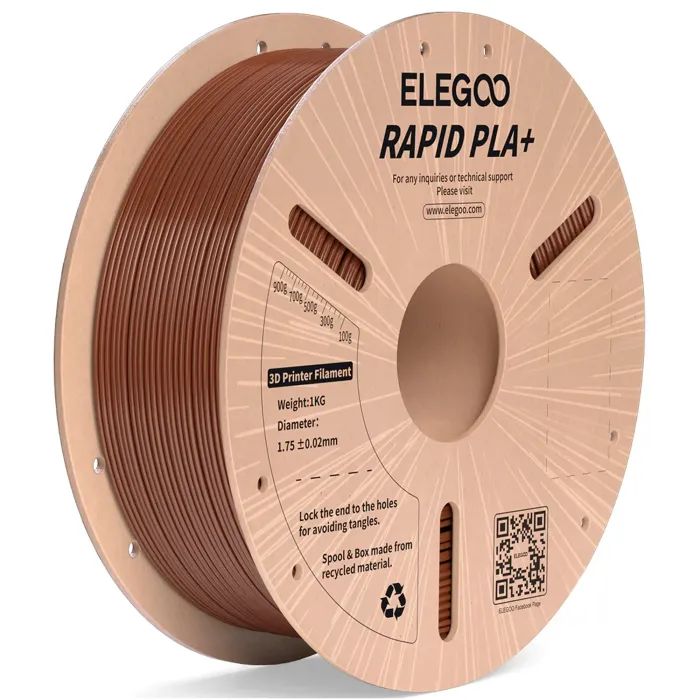 Пластик для 3D-принтера ELEGOO Rapid PLA Plus 1кг, 1.75мм, brown (50.203.0313)
