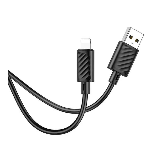 Дата кабель USB 2.0 AM to Lightning 1.0m 2.4A black HOCO (HC-X88-L-BK)