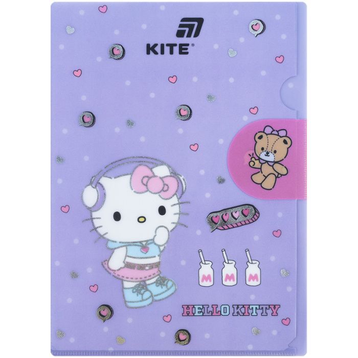 Папка - куточок Kite із клапаном A4 Hello Kitty- 5 (HK25-248-5)