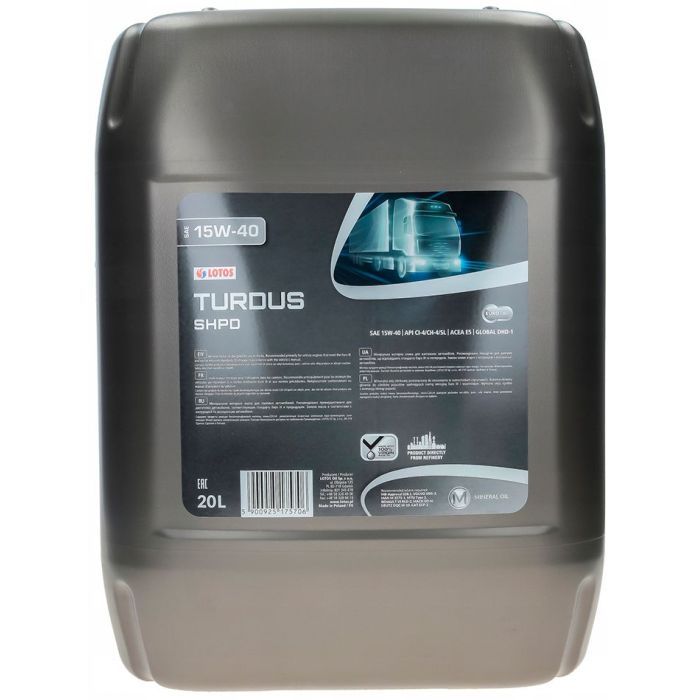 Моторное масло Lotos TURDUS SHPD 15W40 CI-4 20л (WF-2L01750-000)