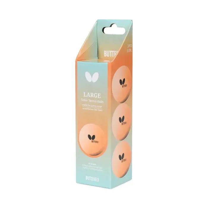 Мячик для настольного тенниса Butterfly Large Balls 3 шт (7012650144) (932029) изображение 2