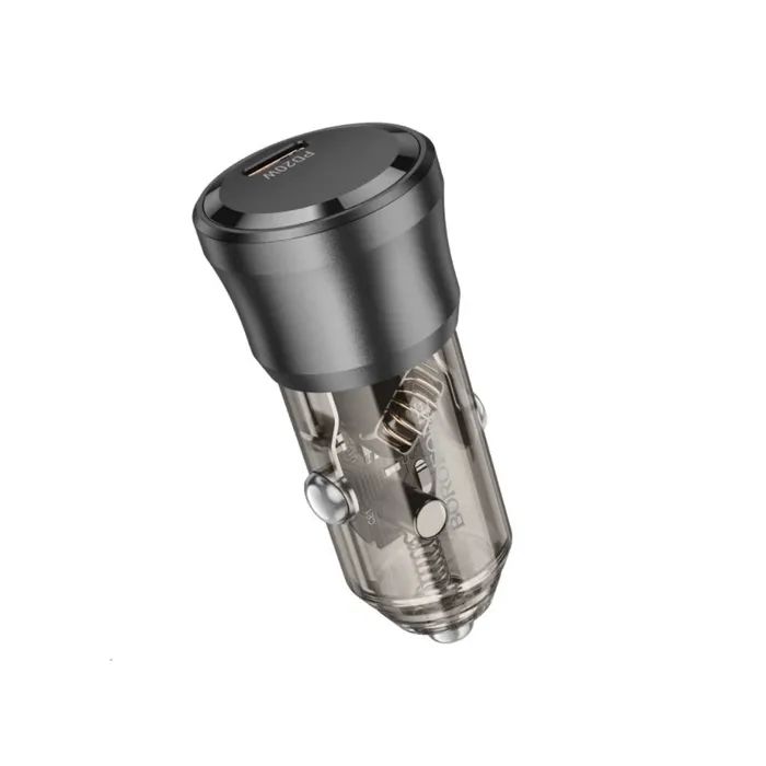 Зарядное устройство BOROFONE 1xUSB-C PD20W car adapter black (6941991106934)