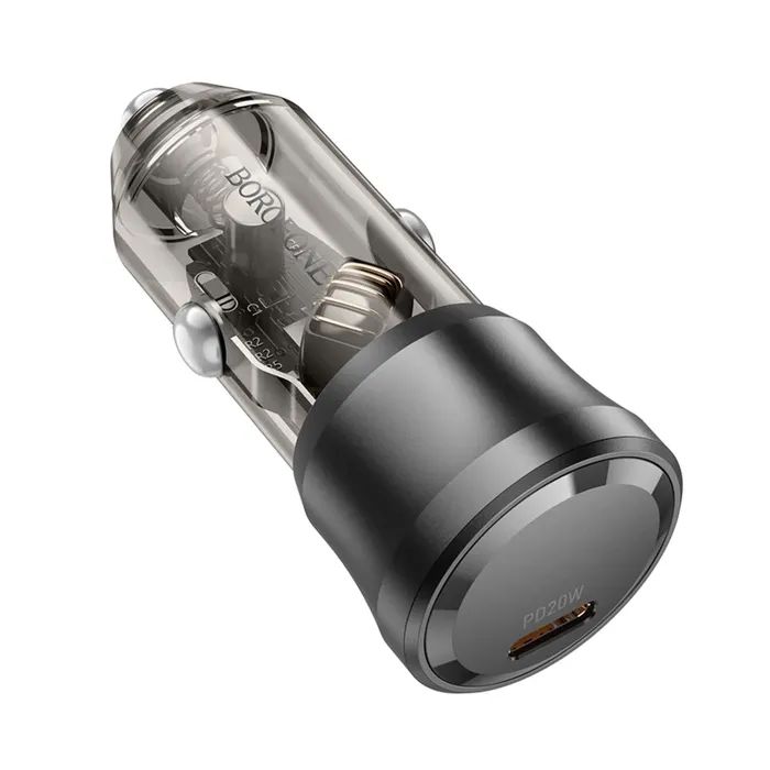 Зарядное устройство BOROFONE 1xUSB-C PD20W car adapter black (6941991106934) изображение 2