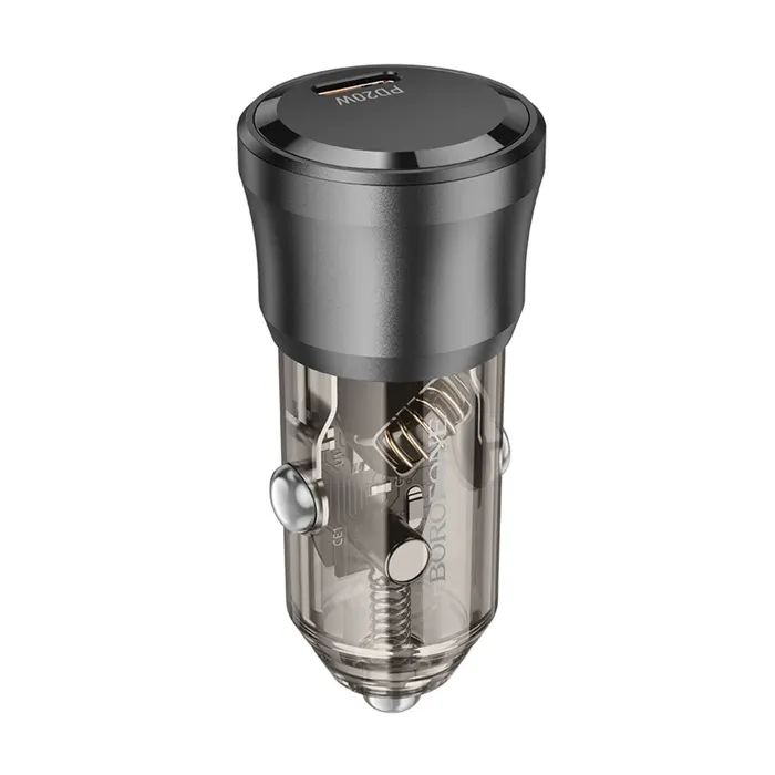 Зарядное устройство BOROFONE 1xUSB-C PD20W car adapter black (6941991106934) изображение 3