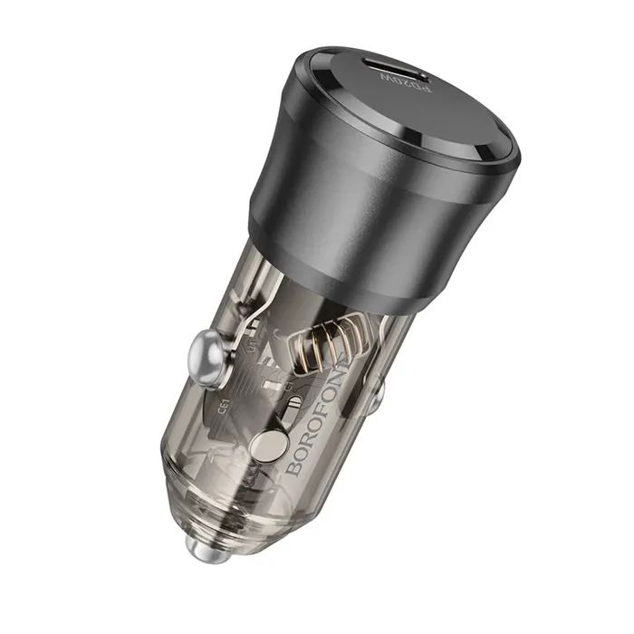 Зарядное устройство BOROFONE 1xUSB-C PD20W car adapter black (6941991106934) изображение 5