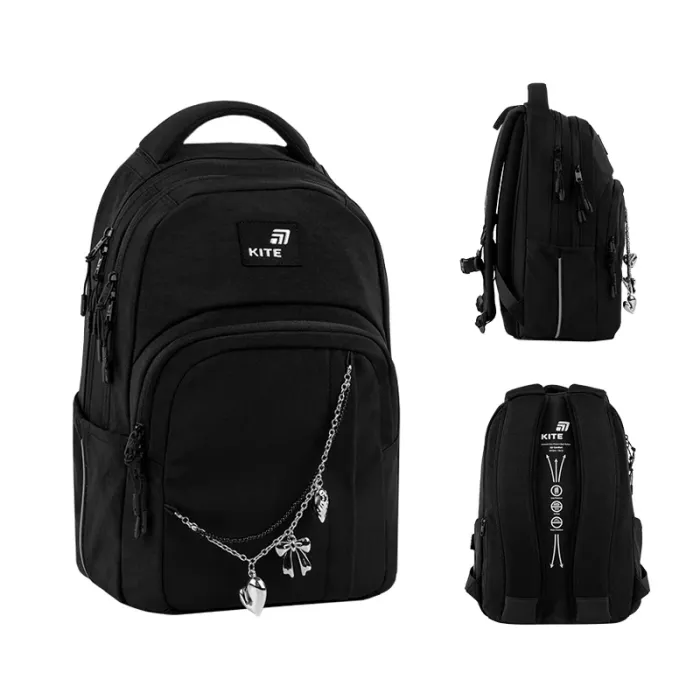 Рюкзак школьный Kite Education teens 2578M Black&Charm (K26-2578M-1)