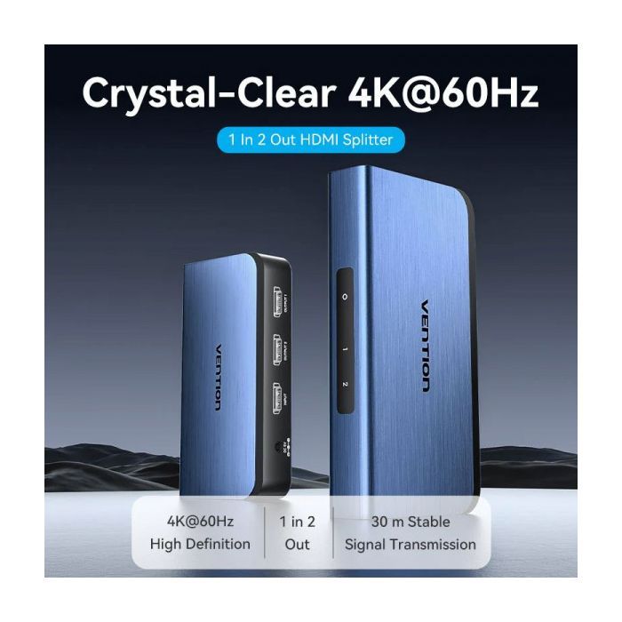 Спліттер Vention HDMI 2.0 UHD 4K 60Hz 3D, HDCP 1in x 2out ports (AKEL0-EU) зображення 4