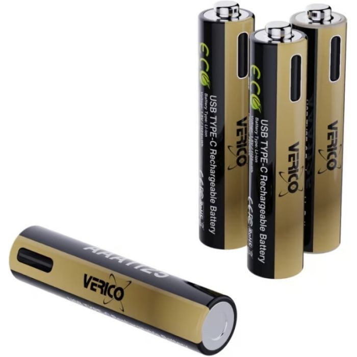 Акумулятор Verico AAA USB Type-C 750mAh/1125mWh-1.5V Li-ion 4шт./уп. (Loop Energy PRO) (1UDBT-A7WEAC-NN) зображення 3