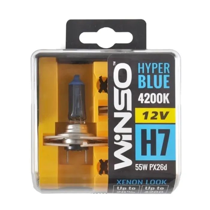 Автолампа WINSO H7 HYPER BLUE 4200K 55W PX26d SET (712750) зображення 4