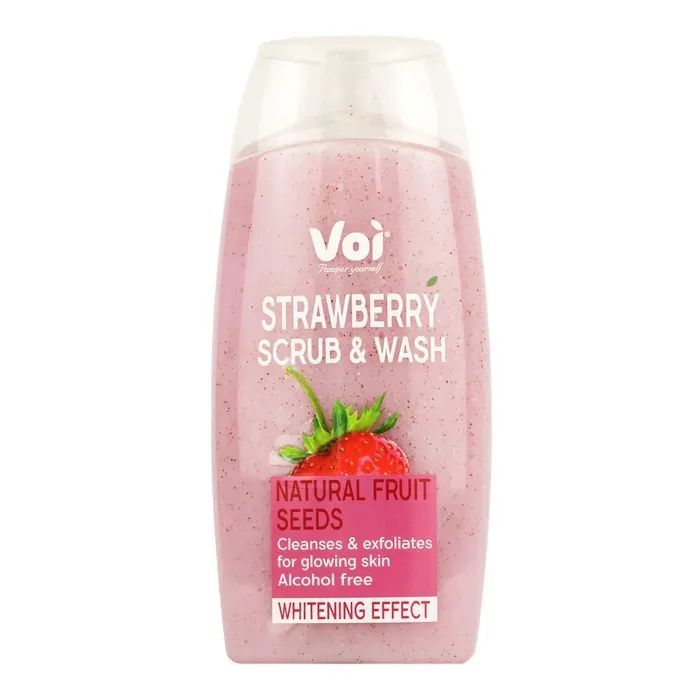 Гель для душа Voi Scrub & Wash Natural Fruit Seeds Whitening Effect 400 мл (8681608226140)