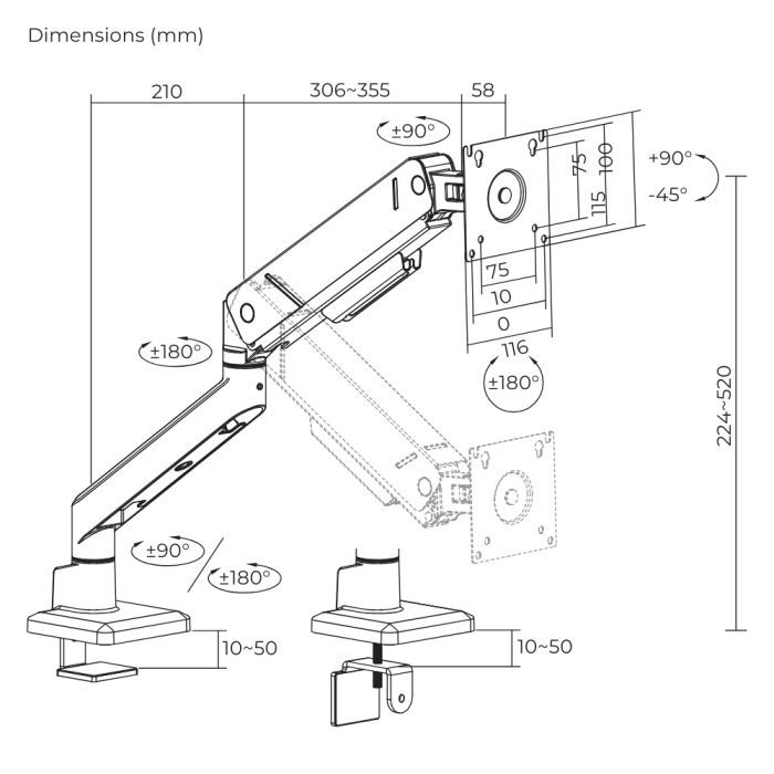 Кронштейн ITech LDT115-C012E изображение 12