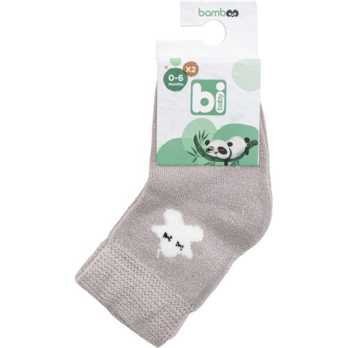 Носки детские Bibaby с зайчиком (68384-12-18-pinkgray)