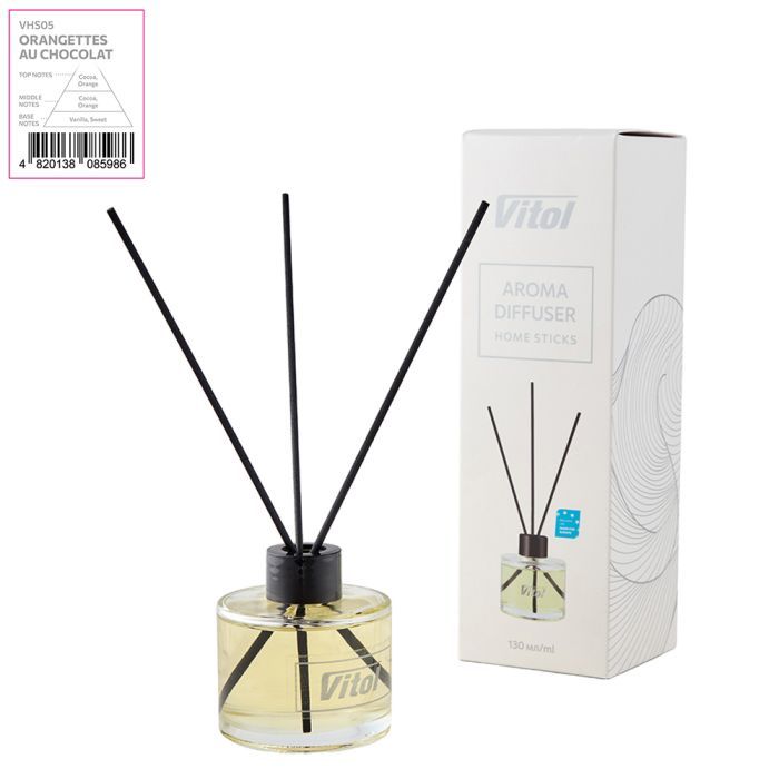 Ароматизатор для автомобіля VITOL Home Sticks Orangettes au Chocolat 130 мл (VHS05)