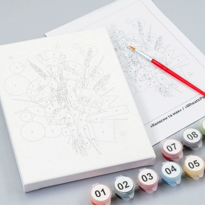 Картина по номерам Rosa Колоски і маки, 15х20см, з мольбертом (4823098548638) изображение 2