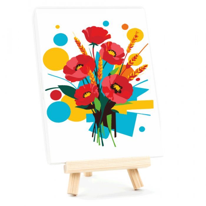 Картина по номерам Rosa Колоски і маки, 15х20см, з мольбертом (4823098548638) изображение 3