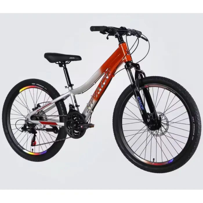 Велосипед Space 24" LYRA DD FR рама-11" AL 2026 помаранчево-сріблястий (OPS-SP-24-080) зображення 2