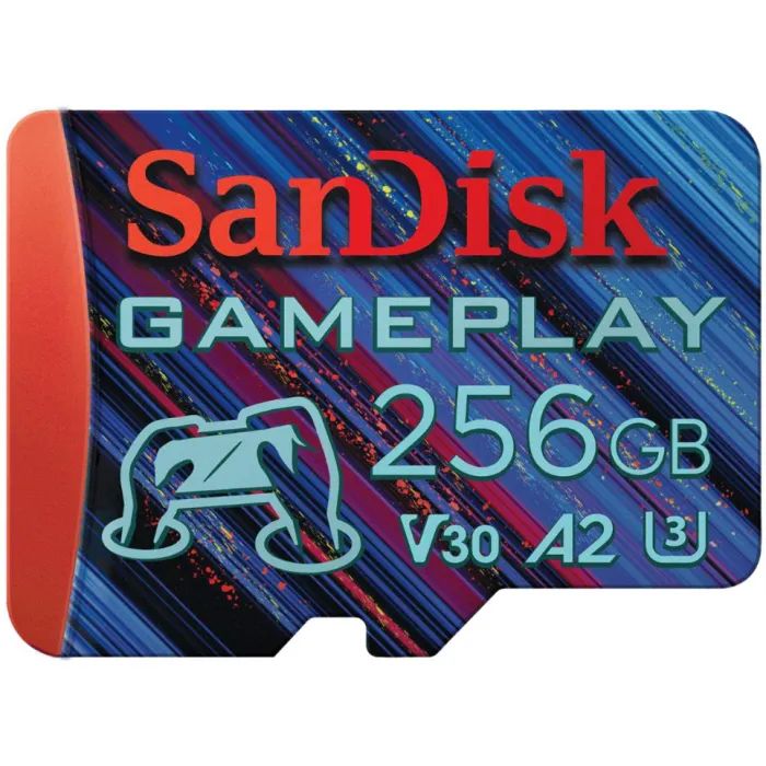 Карта памяти SanDisk 256GB microSDXC class 10 UHS-I U3 V30 A2 GamePlay (SDSQXAV-256G-GN6XN)