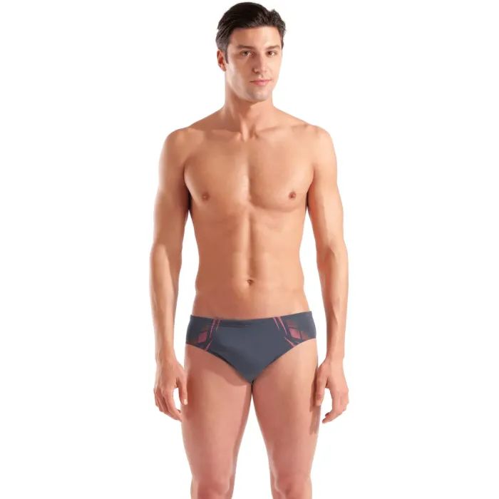 Плавки Arena Poseidonia Swim Briefs 009075-504 сірий, рожевий 105 (3468337621911)