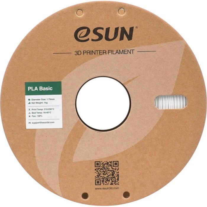 Пластик для 3D-принтера eSUN PLA BASIC 1,75mm 1kg WHITE (PLA-BASIC175W1P1) изображение 2